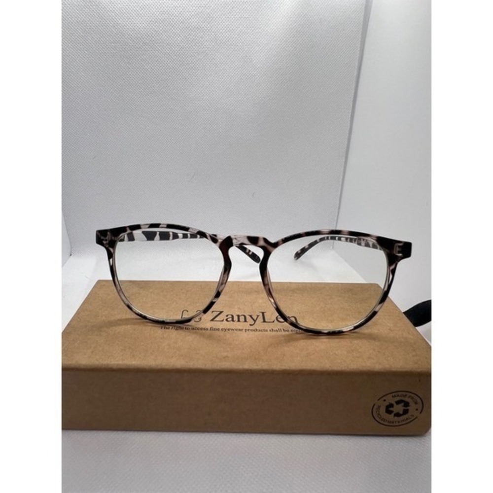 ZanyLen Eyeglasses Frames Leopard Print Round Eye Glasses Designer‎ Frames